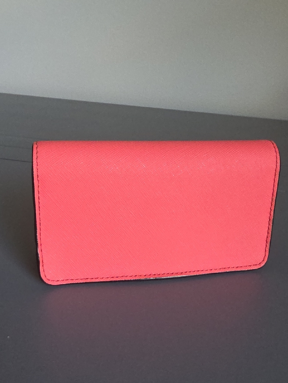 HENRI BENDEL Bright Coral With Floral Apllique Bifold Wallet - Picture 5 of 12